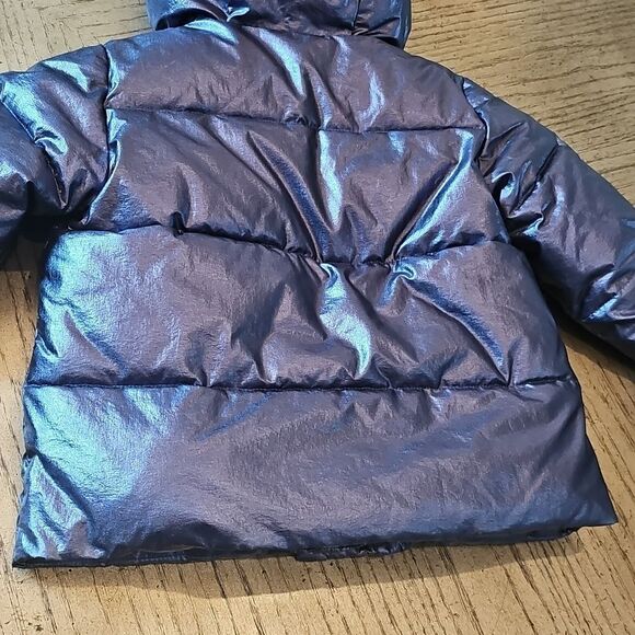 Metallic navy puffer jacket Size 4-5 Crewcuts Everyday - Picture 10 of 13